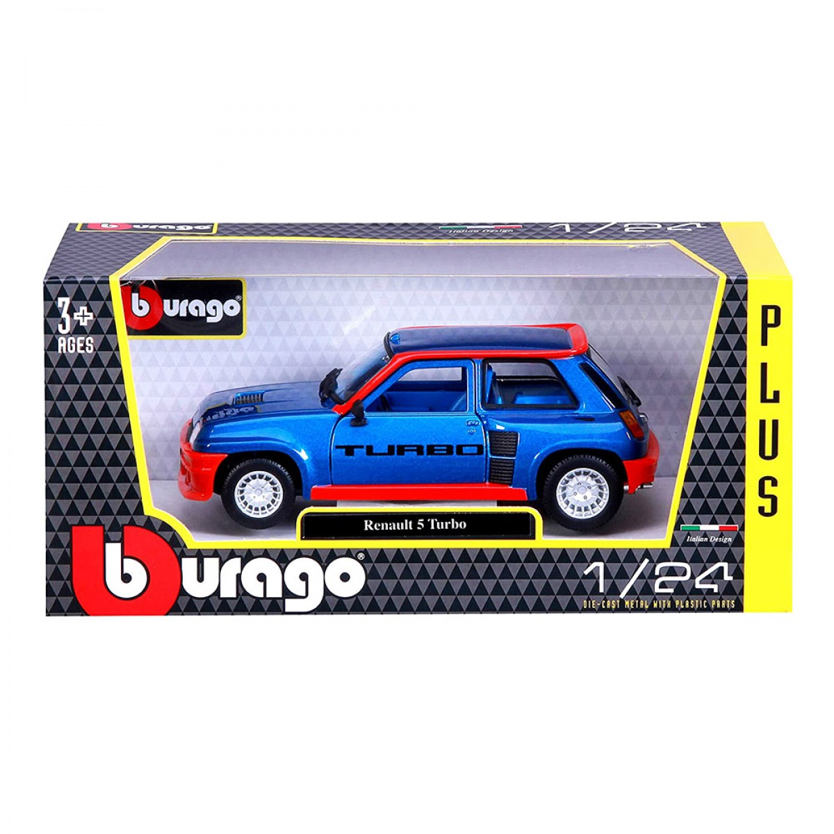 BURAGO 1/24 RENAULT 5 TURBO BLUE 18-21088