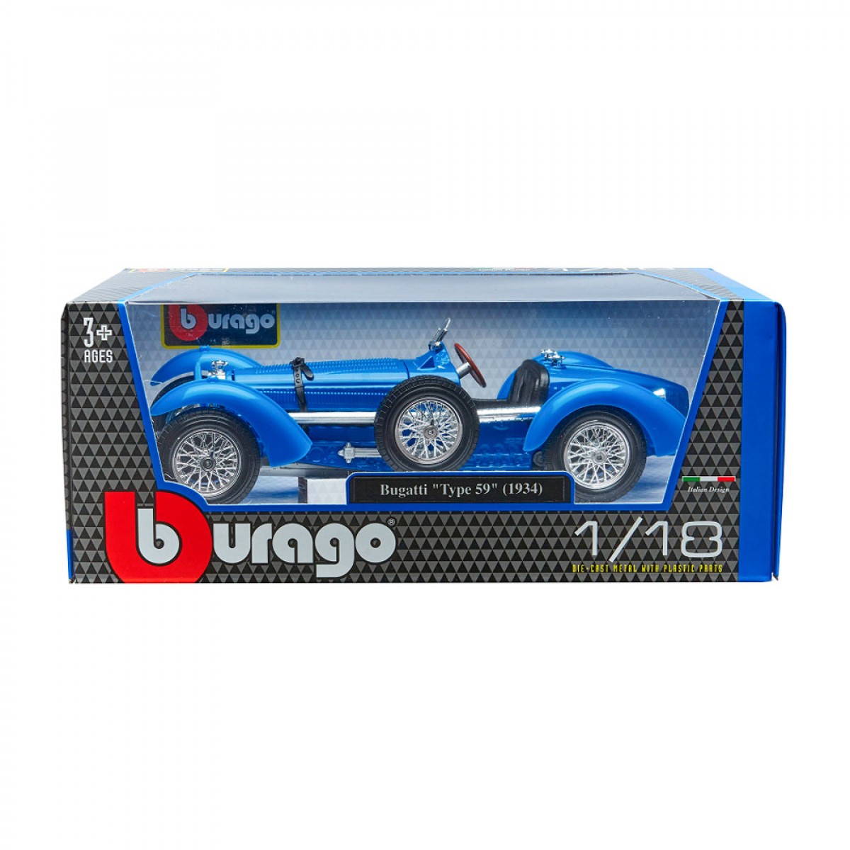 BURAGO ΜΕΤΑΛΛΙΚΑ ΑΥΤΟΚΙΝΗΤΑ 1/18 BUGATTI TYPE 59 (1934) 18/12062