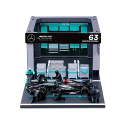 BURAGO 1/43 F1 PIT PASS-MERCEDES AMG (#63) 38452
