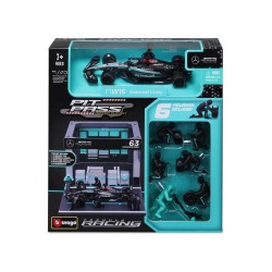 BURAGO 1/43 F1 PIT PASS-MERCEDES AMG (#63) 38452