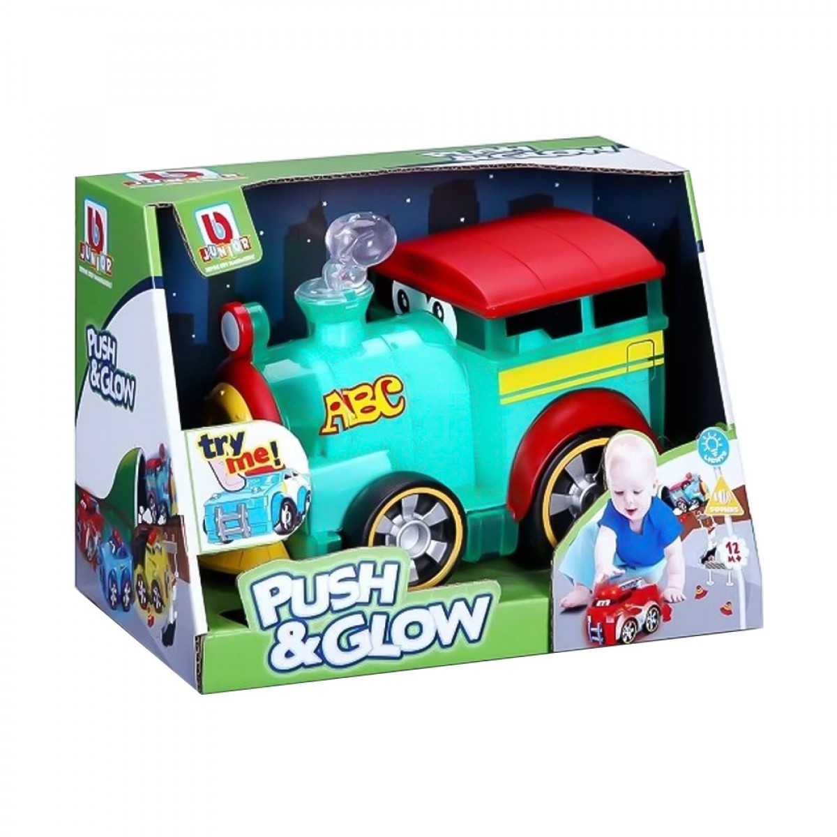 BURAGO PUSH & GLOW TRAIN 16-89005