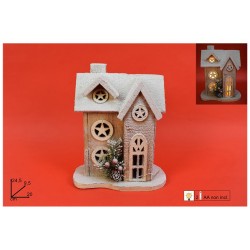 DUE ESSE ΧΡΙΣΤΟΥΓΕΝΝΙΑΤΙΚΟ ΞΥΛΙΝΟ ΣΠΙΤΑΚΙ ΧΙΟΝΙΣΜΕΝΟ ΜΕ ΦΩΣ 45141