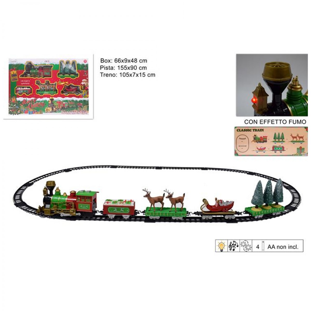 DUE ESSE ΧΡΙΣΤΟΥΓΕΝΝΙΑΤΙΚΟ ΤΡΕΝΟ ΜΕ ΦΩΣ & ΗΧΟ 54276