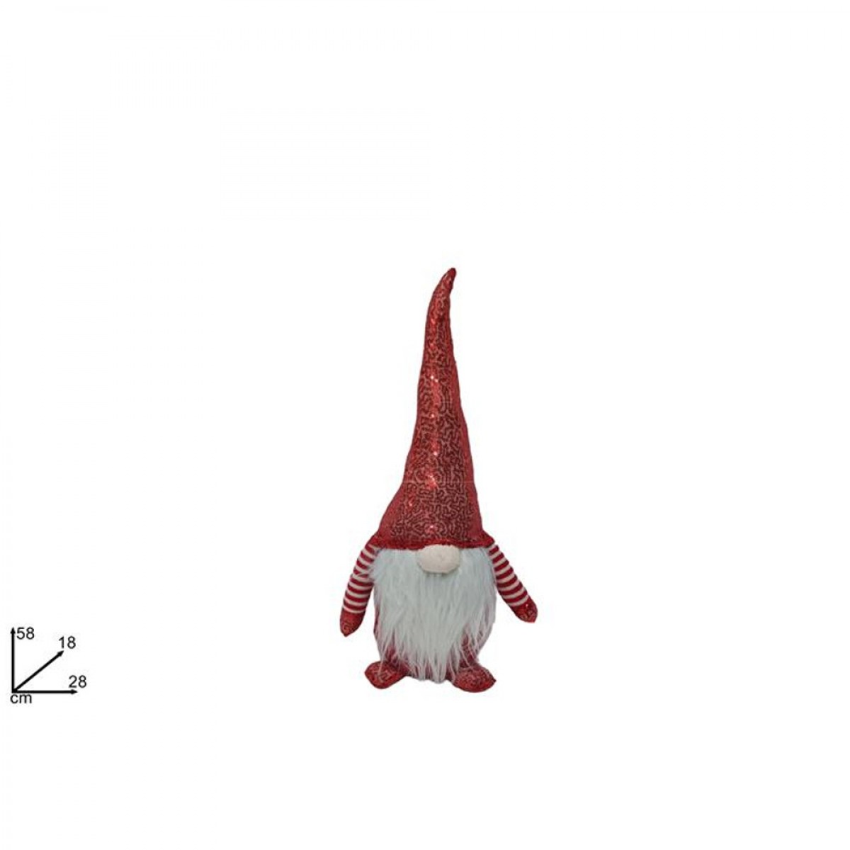 DUE ESSE ΧΡΙΣΤΟΥΓΕΝΝΙΑΤΙΚΟΣ ΔΙΑΚΟΣΜΗΤΙΚΟΣ ΝΑΝΟΣ ΜΕ ΚΟΚΚΙΝΟ ΚΑΠΕΛΟ 58ΕΚ. 21076