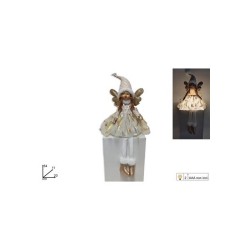 DUE ESSE ΧΡΙΣΤΟΥΓΕΝΝΙΑΤΙΚΗ ΔΙΑΚΟΣΜΗΤΙΚΗ ΦΙΓΟΥΡΑ ΑΓΓΕΛΟΥ ΜΕ ΦΩΣ ΧΡΥΣΟ ΦΟΡΕΜΑ 91666