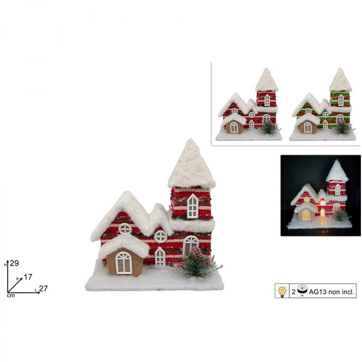 DUE ESSE ΧΡΙΣΤΟΥΓΕΝΝΙΑΤΙΚΟ ΔΙΑΚΟΣΜΗΤΙΚΟ ΣΠΙΤΙ ΜΕ ΦΩΣ NO 50592