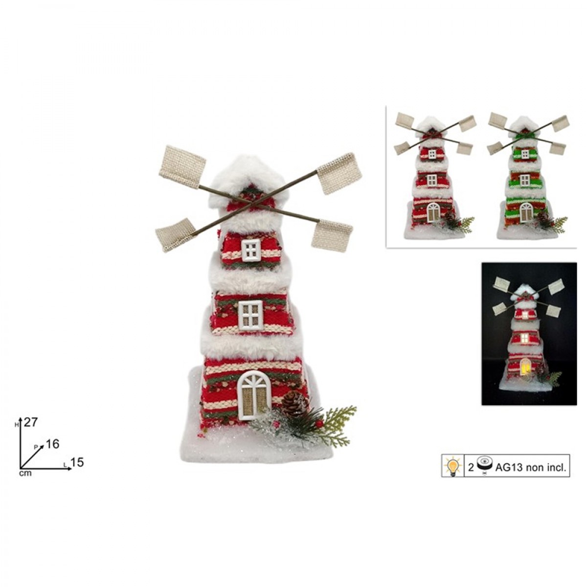 DUE ESSE ΧΡΙΣΤΟΥΓΕΝΝΙΑΤΙΚΟΣ ΔΙΑΚΟΣΜΗΤΙΚΟΣ ΑΝΕΜΟΜΥΛΟΣ NO 50608