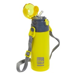 ECO LIFE ΜΕΤΑΛΛΙΚΟ ΘΕΡΜΟΣ ΠΑΙΔΙΚΟ 400ML ΚΙΤΡΙΝΟ 33-BO-2996
