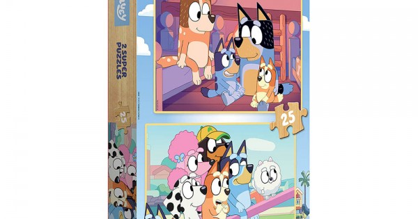 Educa-EDUCA PUZZLE ΞΥΛΙΝΟ BLUEY 19407 (2X25 TEM)(19407) | lampridis.gr