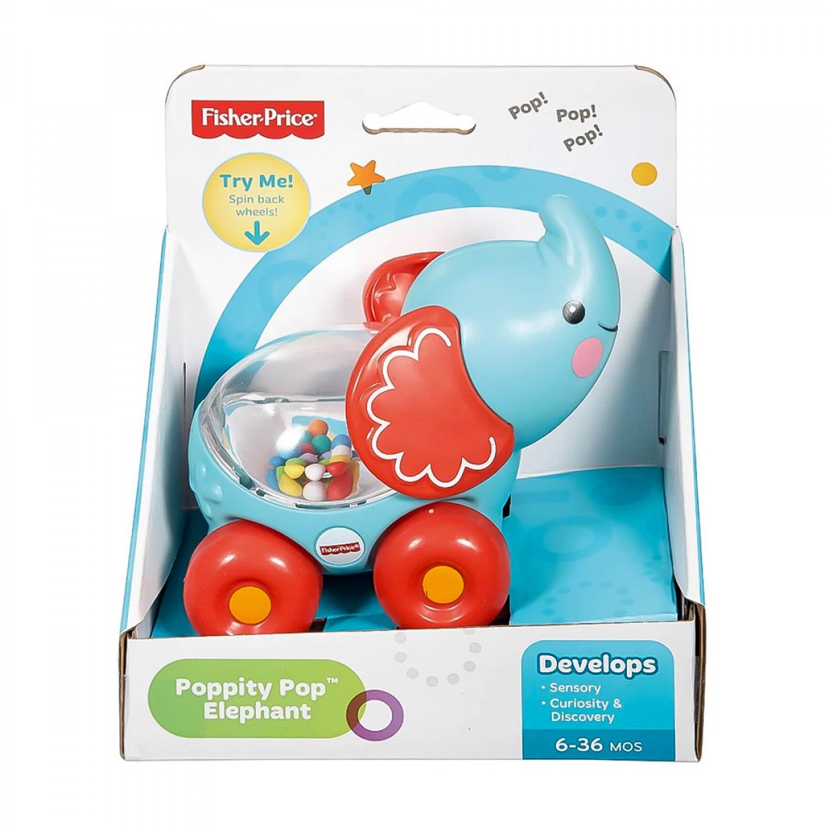 FISHER PRICE ΟΧΗΜΑΤΑΚΙΑ POPPITY POP ΖΩΑΚΙΑ ΕΛΕΦΑΝΤΑΣ BGX29/CMV98