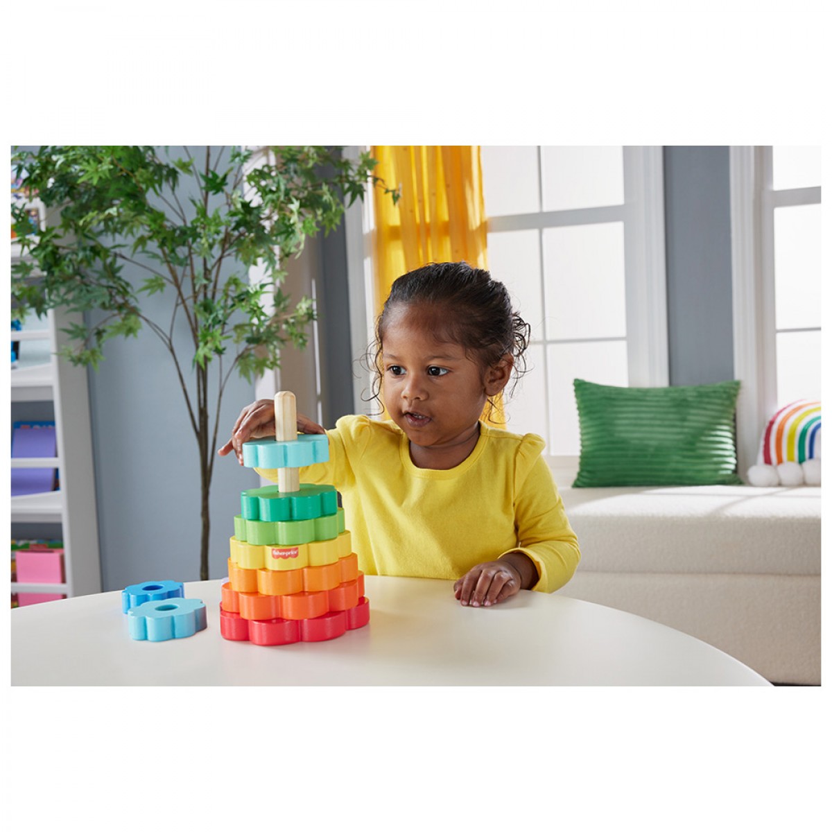 FISHER PRICE WOODEN RING STACKER HXT77 FISHER PRICE WOODEN RING STACKER HXT77