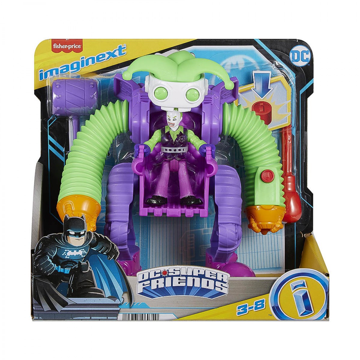 FISHER PRICE IMAGINEXT - JOKER BATTLING ROBOT M5649/HGX80 FISHER PRICE IMAGINEXT - JOKER BATTLING ROBOT M5649/HGX80