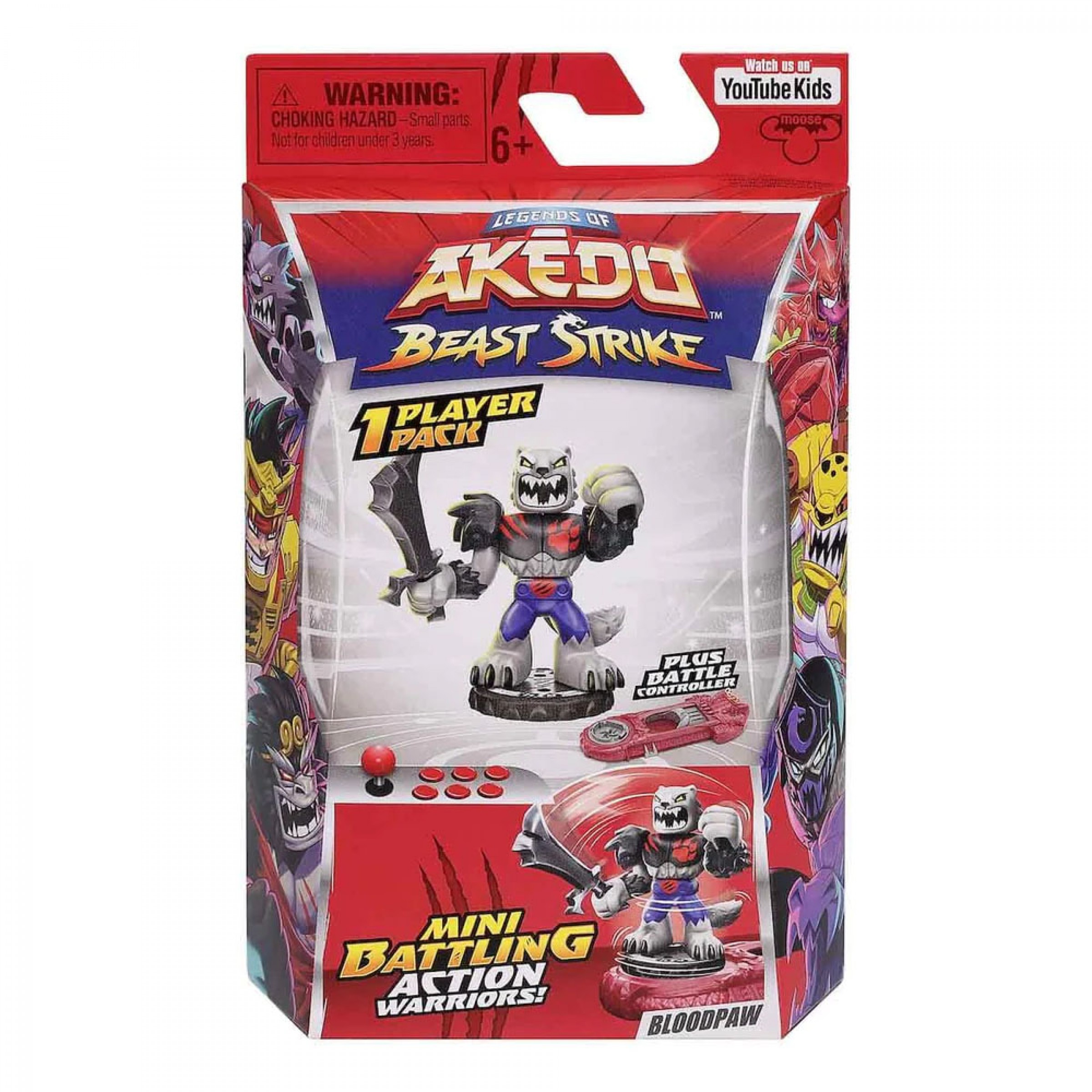 Giochi Preziosi, Akedo - Tonk Personaggio, Controller con Pulsante, Armatura per Doppia Difesa, per bambini a partire dai 6 anni