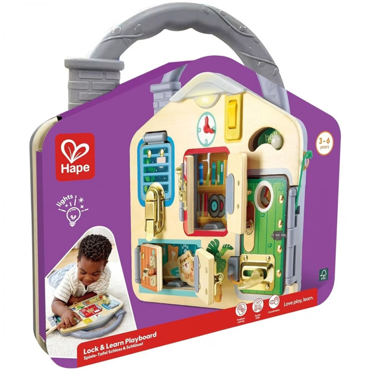 HAPE HAPE EARLY EXPLORER ΞΥΛΙΝΟ LOCK AND LEAR E1111