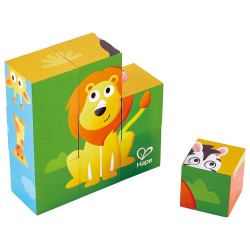 HAPE HAPPY PUZZLES ΞΥΛΙΝΟ ΠΑΖΛ ΚΥΒΟΙ JUNGLE ANIMAL BLOCK E1619 HAPE HAPPY PUZZLES ΞΥΛΙΝΟ ΠΑΖΛ ΚΥΒΟΙ JUNGLE ANIMAL BLOCK E1619