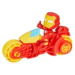 HASBRO SPIDERMAN - Ο SPIDEY ΚΑΙ ΟΙ ΕΚΠΛΗΚΤΙΚΟΙ ΦΙΛΟΙ ΤΟΥ: ΦΙΓΟΥΡΑ IRON MAN & ΜΟΤΟΣΙΚΛΕΤΑ F6777