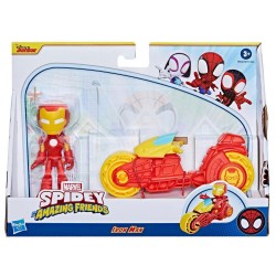 HASBRO SPIDERMAN - Ο SPIDEY ΚΑΙ ΟΙ ΕΚΠΛΗΚΤΙΚΟΙ ΦΙΛΟΙ ΤΟΥ: ΦΙΓΟΥΡΑ IRON MAN & ΜΟΤΟΣΙΚΛΕΤΑ F6777