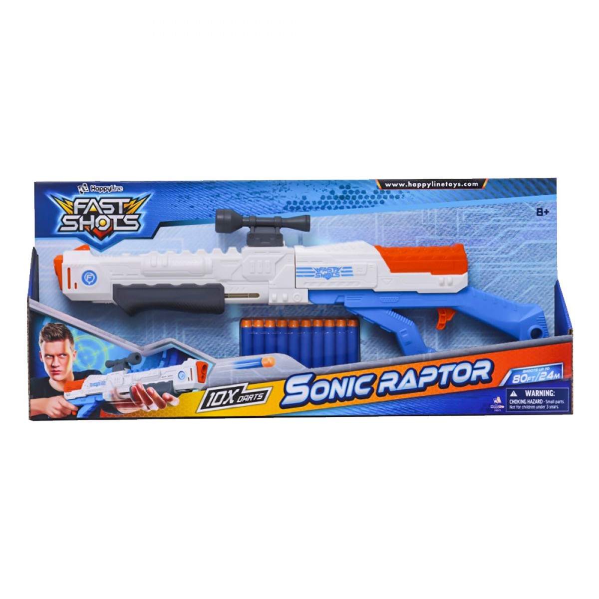 JUST TOYS FAST SHOTS SONIC RAPT SET WITH 10 FOAM DARTS 590070 JUST TOYS FAST SHOTS SONIC RAPT SET WITH 10 FOAM DARTS 590070