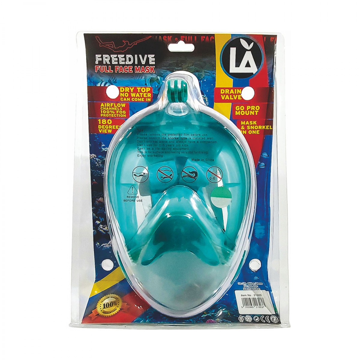 LA ΜΑΣΚΑ ΘΑΛΑΣΣΗΣ FULL FACE 21300 (S/M) LA ΜΑΣΚΑ ΘΑΛΑΣΣΗΣ FULL FACE 21300 (S/M)