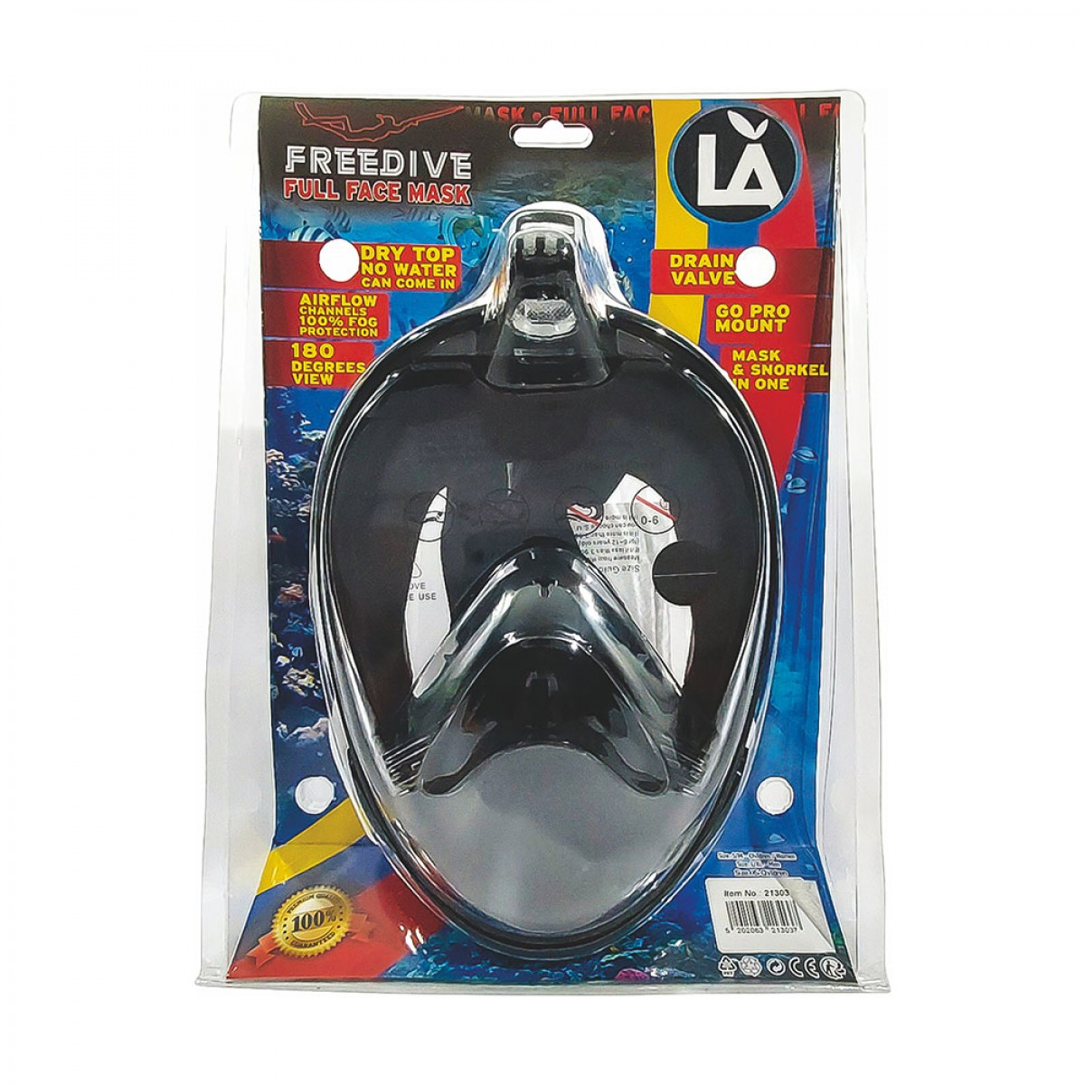 LA ΜΑΣΚΑ ΘΑΛΑΣΣΗΣ FULL FACE 21300 (S/M) LA ΜΑΣΚΑ ΘΑΛΑΣΣΗΣ FULL FACE 21300 (S/M)