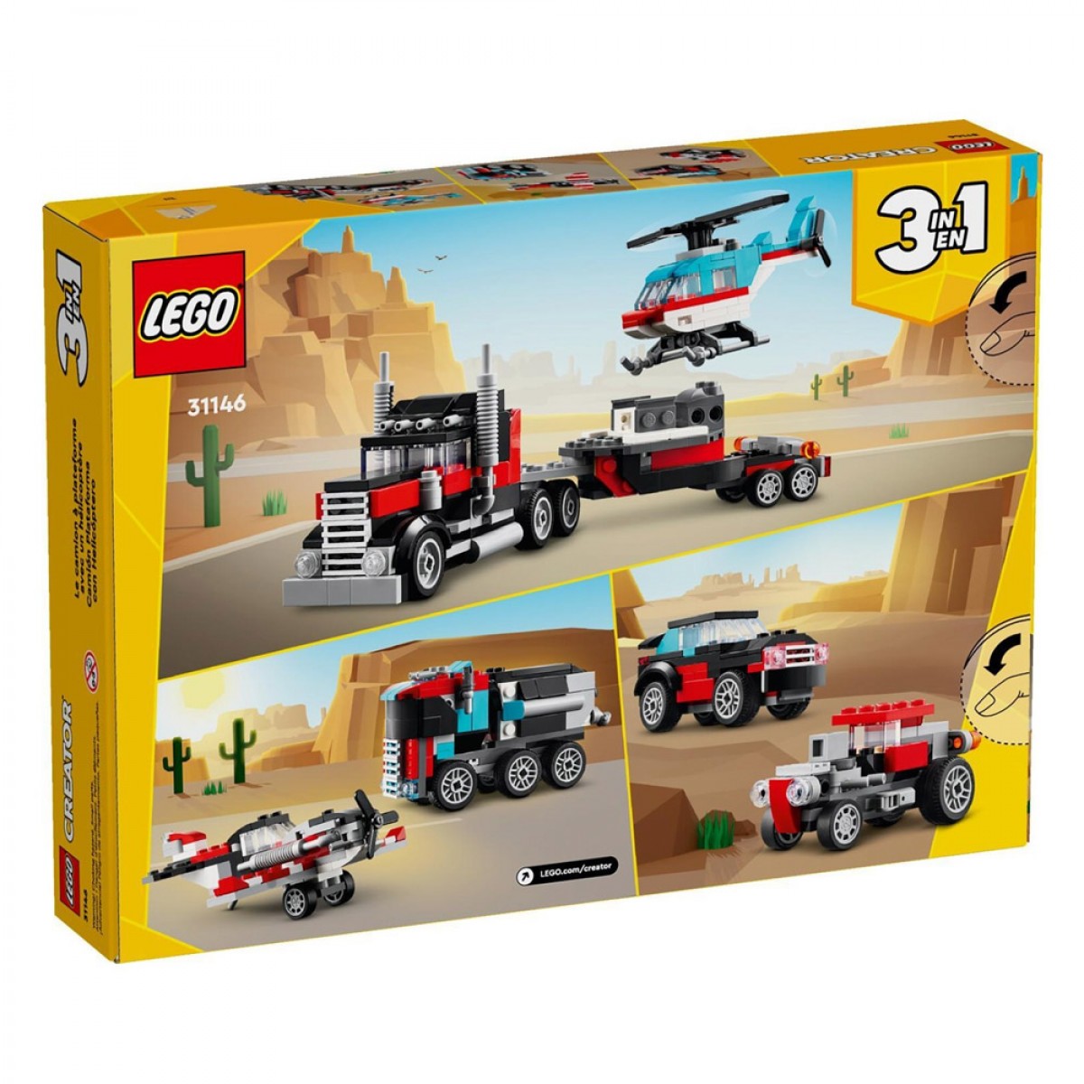 LEGO FLATBED TRUCK WITH HELICOPTER 31146