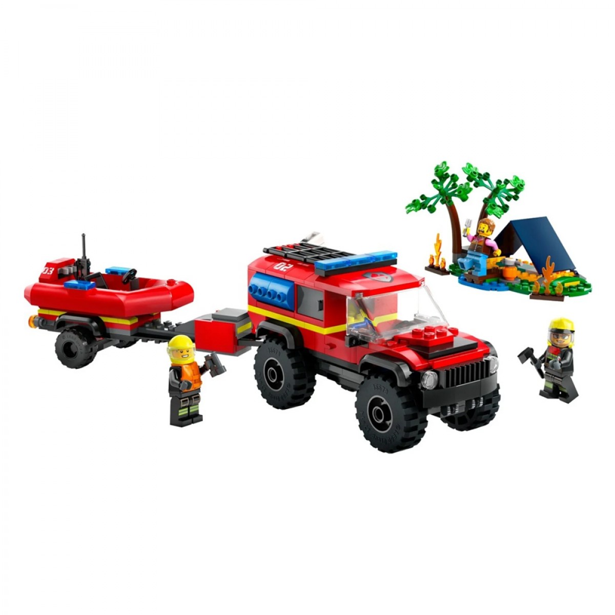 LEGO 4X4 FIRE TRUCK WITH RESCUE BOAT 60412 LEGO 4X4 FIRE TRUCK WITH RESCUE BOAT 60412