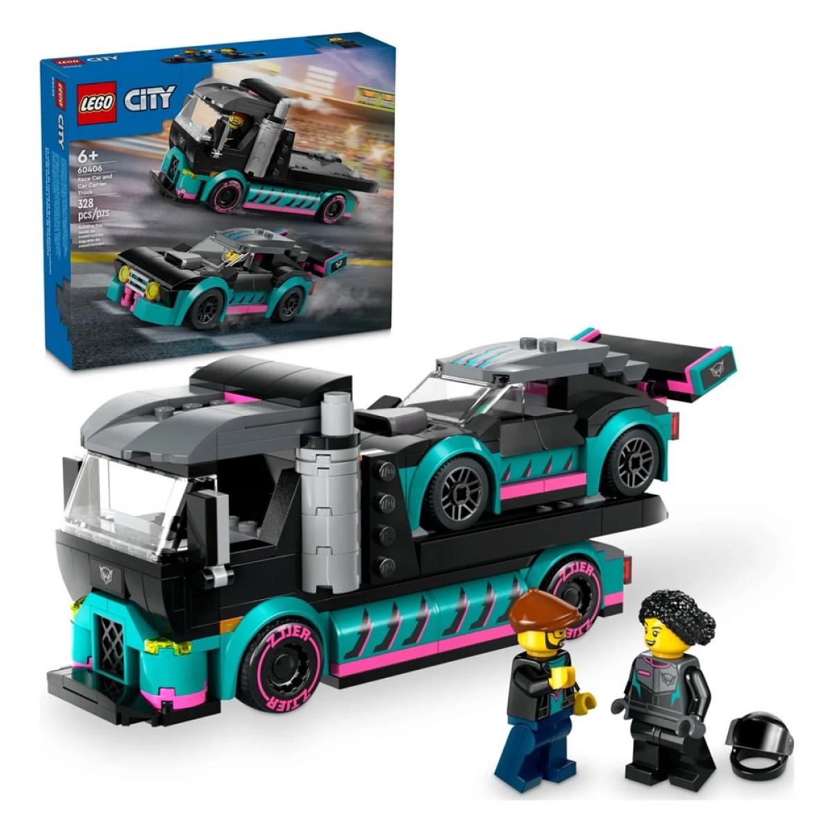 LEGO RACE CAR AND CAR CARRIER TRUCK 60406 LEGO RACE CAR AND CAR CARRIER TRUCK 60406