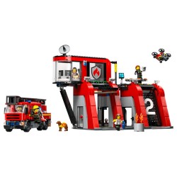 LEGO FIRE STATION WITH FIRE TRUCK 60414
