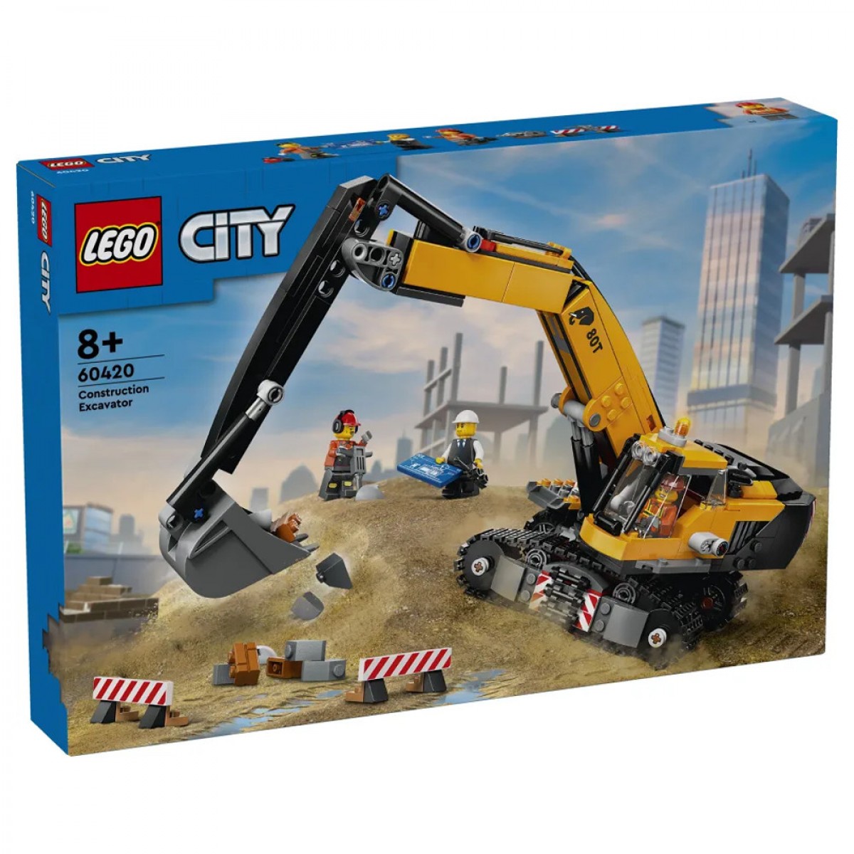 LEGO YELLOW CONSTRUCTION EXCAVATOR 60420
