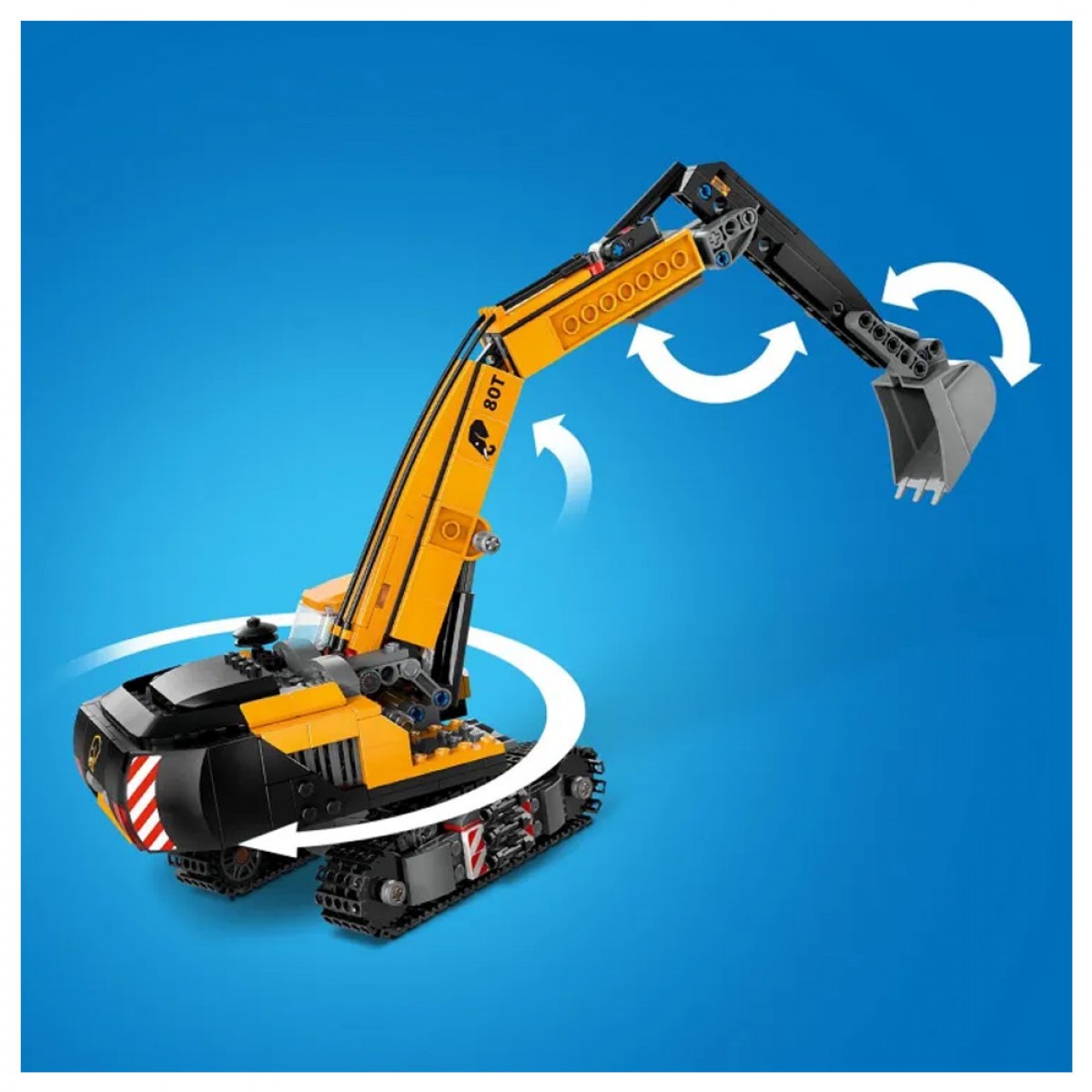LEGO YELLOW CONSTRUCTION EXCAVATOR 60420