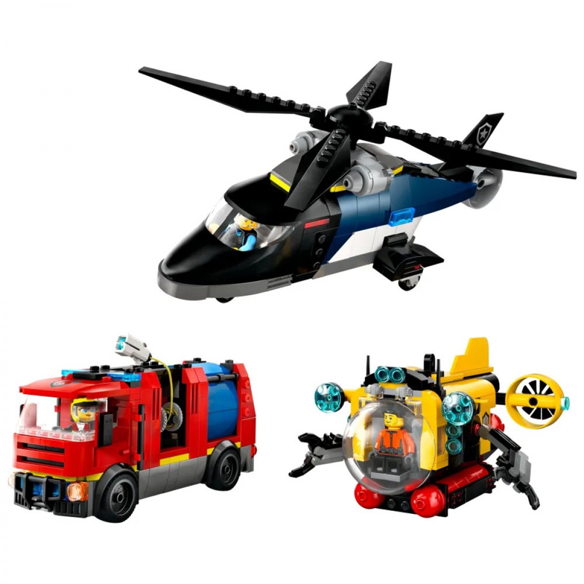 LEGO HELICOPTER FIRE TRUCK & SUBMARINE 60462