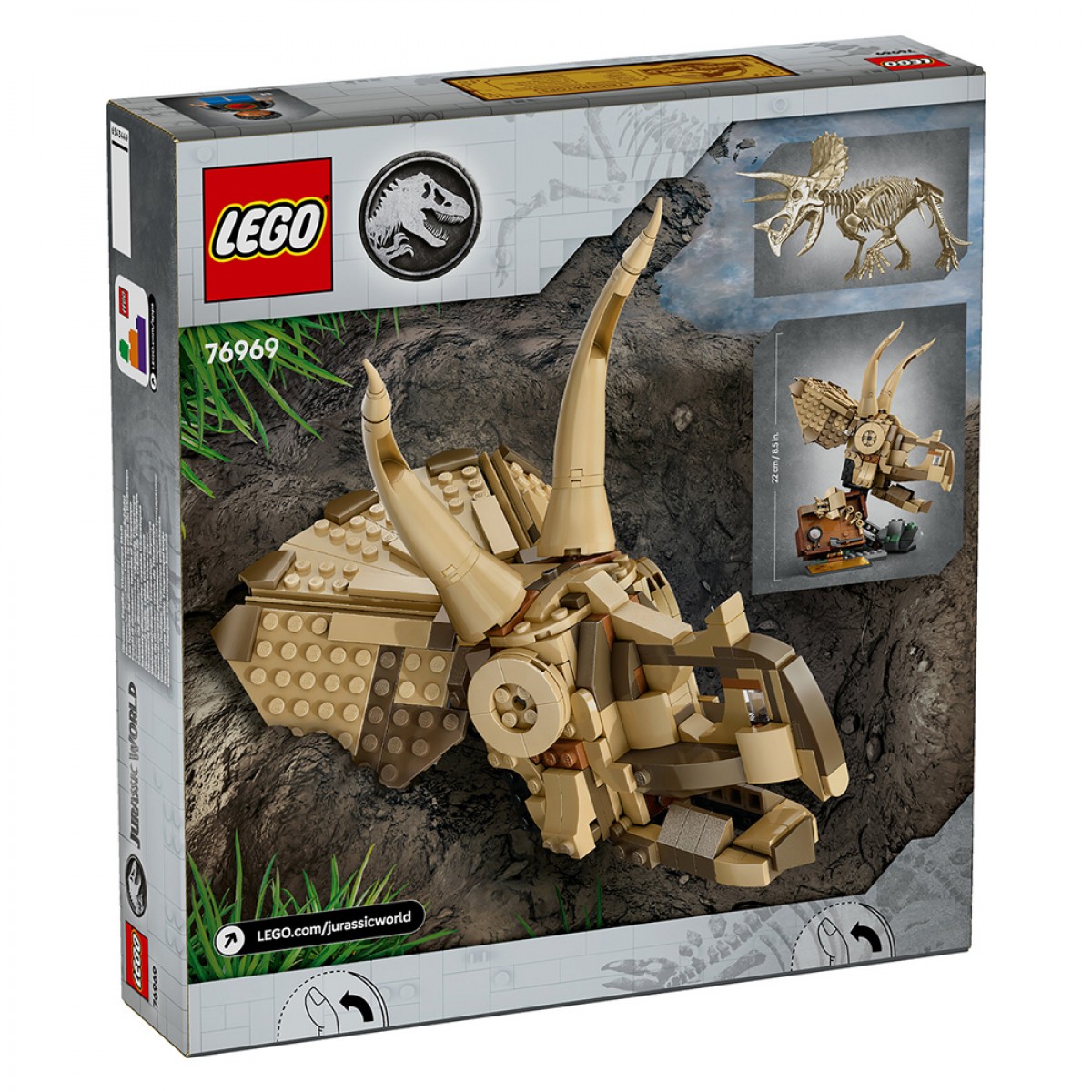 LEGO DINOSAUR FOSSILS TRICERATOPS SKULL 76969