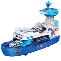 LUNA ΠΛΟΙΟ FRICTION ΜΠΛΕ ΜΕ 3 ΑΥΤΟΚΙΝΗΤΑ 1:16 ΜΕ ΗΧΟ ΚΑΙ ΦΩΣ 623106