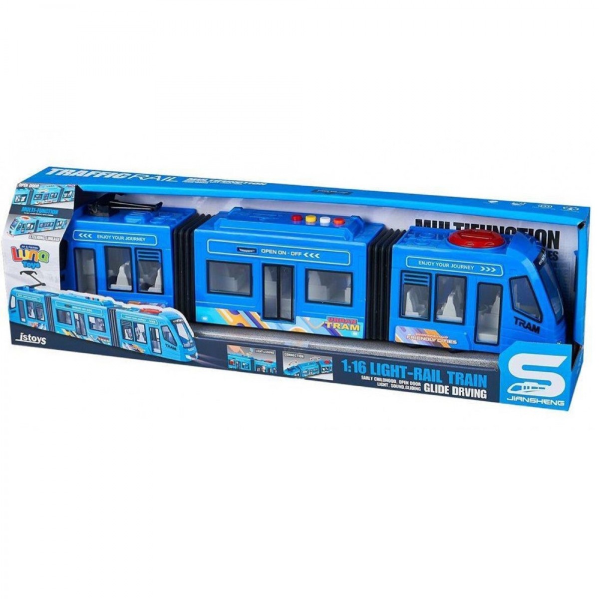 LUNA ΛΕΩΦΟΡΕΙΟ  FRICTION ΜΠΛΕ 1:16 ΜΕ ΗΧΟ ΚΑΙ ΦΩΣ 623109