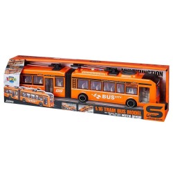 LUNA ΛΕΩΦΟΡΕΙΟ  FRICTION ΠΟΡΤΟΚΑΛΙ 1:16 ΜΕ ΗΧΟ ΚΑΙ ΦΩΣ 623110