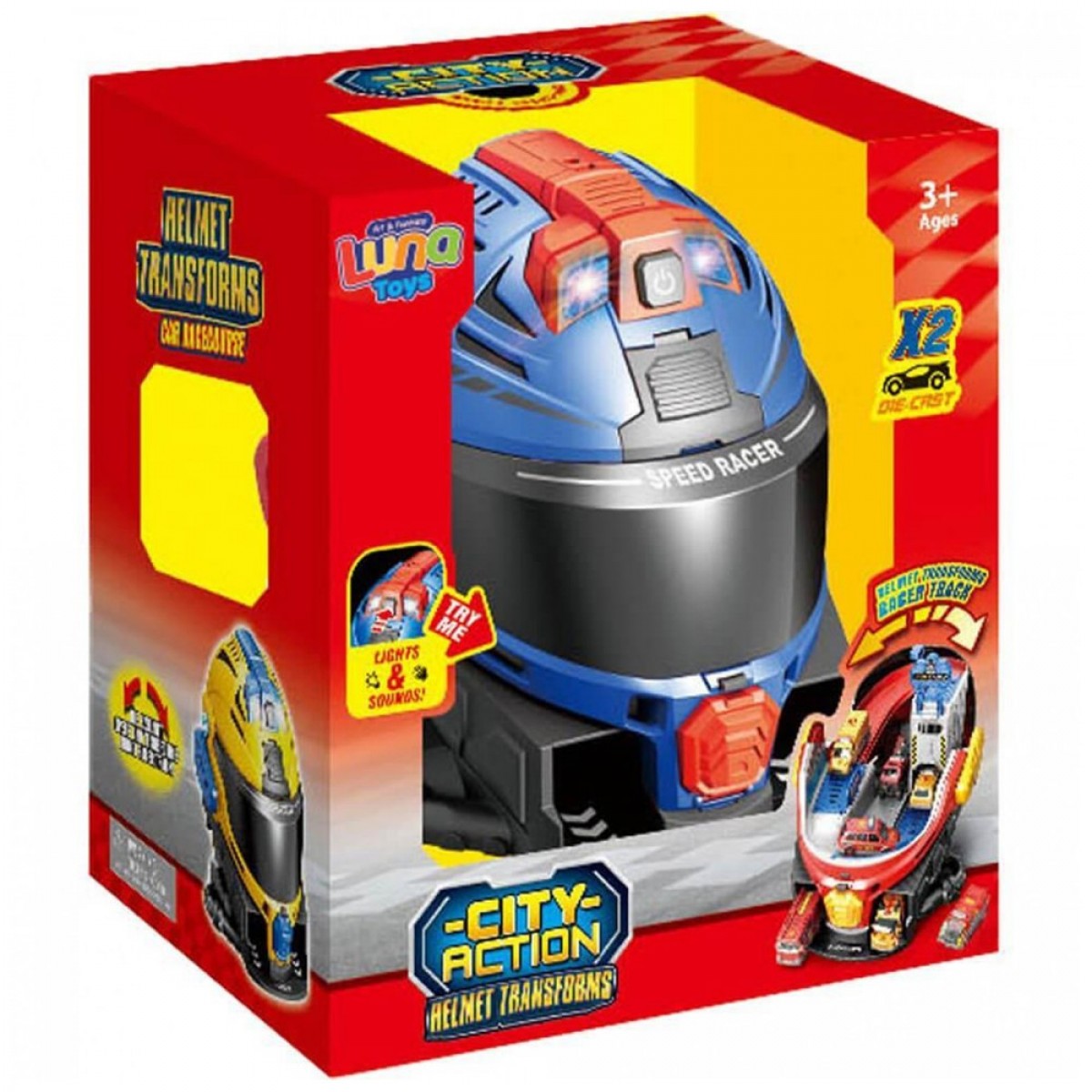 LUNA ΠΑΡΚΙΝΓΚ ΚΡΑΝΟΣ ΜΠΛΕ ΜΕ 2 ΜΕΤΑΛΛΙΚΑ ΑΥΤΟΚΙΝΗΤΑ  ΜΕ ΗΧΟ ΚΑΙ ΦΩΣ 623128