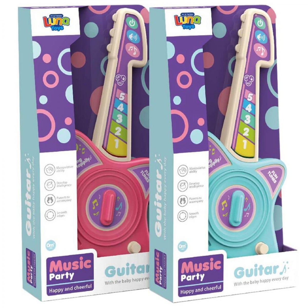 LUNA ΚΙΘΑΡΑ ΜΕ ΜΟΥΣΙΚΗ 2 ΧΡΩΜΑΤΑ 18,5Χ7Χ37 CM. 623195