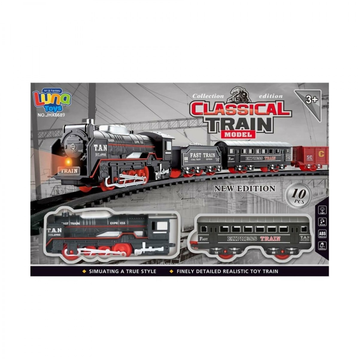 LUNA ΤΡΕΝΟ ΜΕ ΜΟΥΣΙΚΗ ΚΑΙ ΦΩΣ 10 ΤΜΧ LUNA 623358