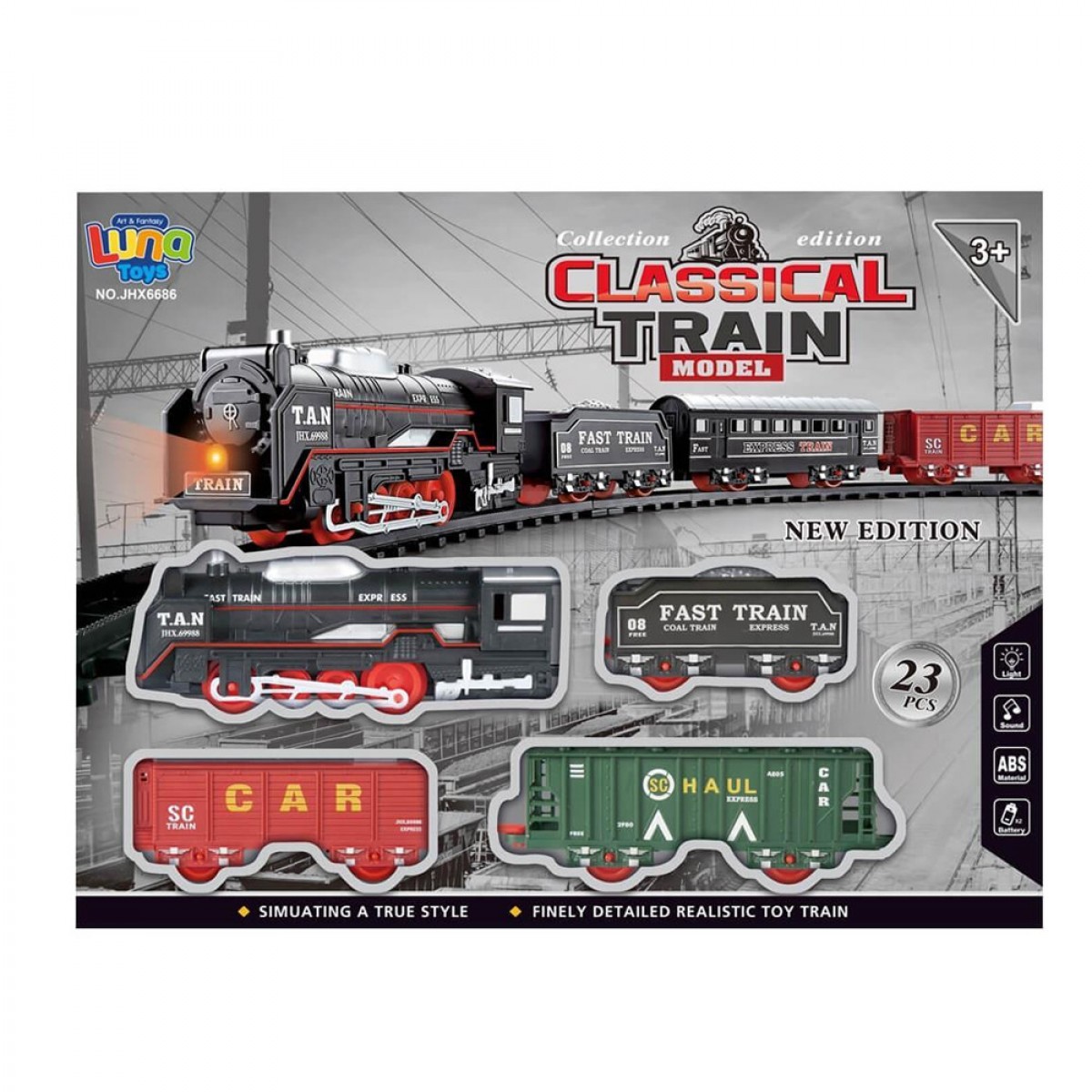 LUNA ΤΡΕΝΟ ΜΕ ΜΟΥΣΙΚΗ ΚΑΙ ΦΩΣ 10 ΤΜΧ LUNA  623359