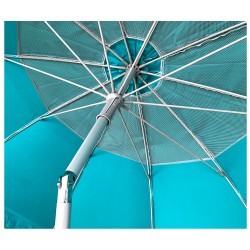 MAUI AND SONS ΟΜΠΡΕΛΑ ΠΑΡΑΛΙΑΣ 220CM 10 ΑΚΤΙΝΕΣ ΜΕ ΜΗΧΑΝΙΣΜΟ ΚΛΙΣΗΣ POLYESTER ΠΕΤΡΟΛ