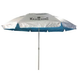 MAUI AND SONS ΟΜΠΡΕΛΑ ΠΑΡΑΛΙΑΣ 220CM 10 ΑΚΤΙΝΕΣ ΜΕ ΜΗΧΑΝΙΣΜΟ ΚΛΙΣΗΣ POLYESTER ΜΠΛΕ