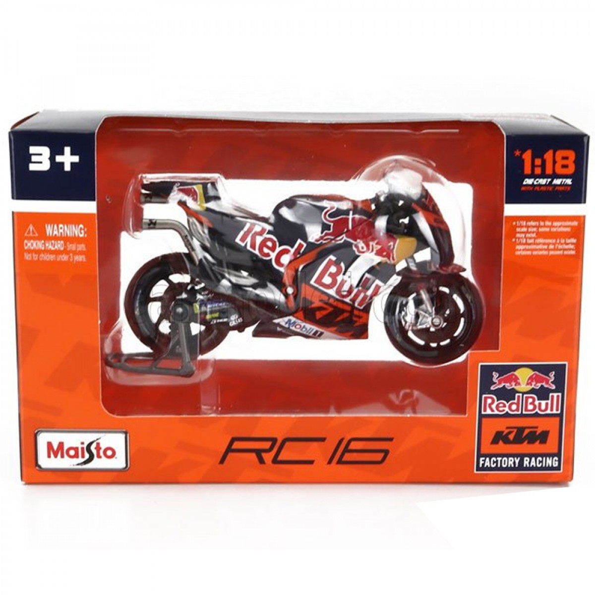 MAISTO 1/18 GP RACING - RED BULL KTM FAC 36393 MAISTO 1/18 GP RACING - RED BULL KTM FAC 36393