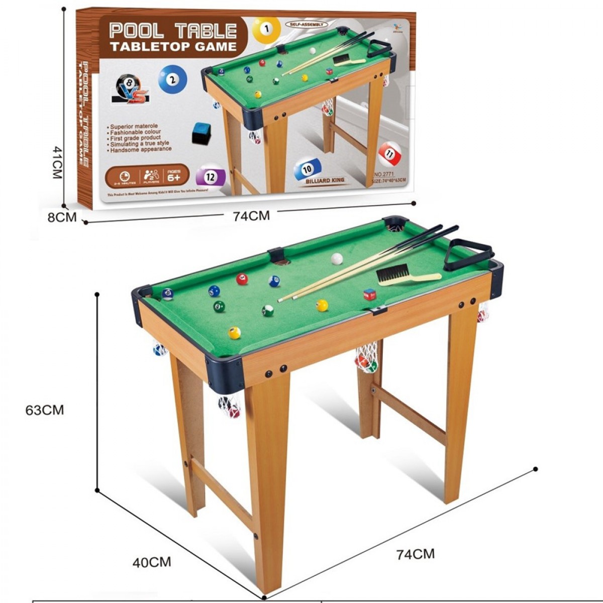 MARTIN TOYS ΞΥΛΙΝΟ ΜΠΙΛΙΑΡΔΟ ΜΕ ΠΟΔΙΑ 2771