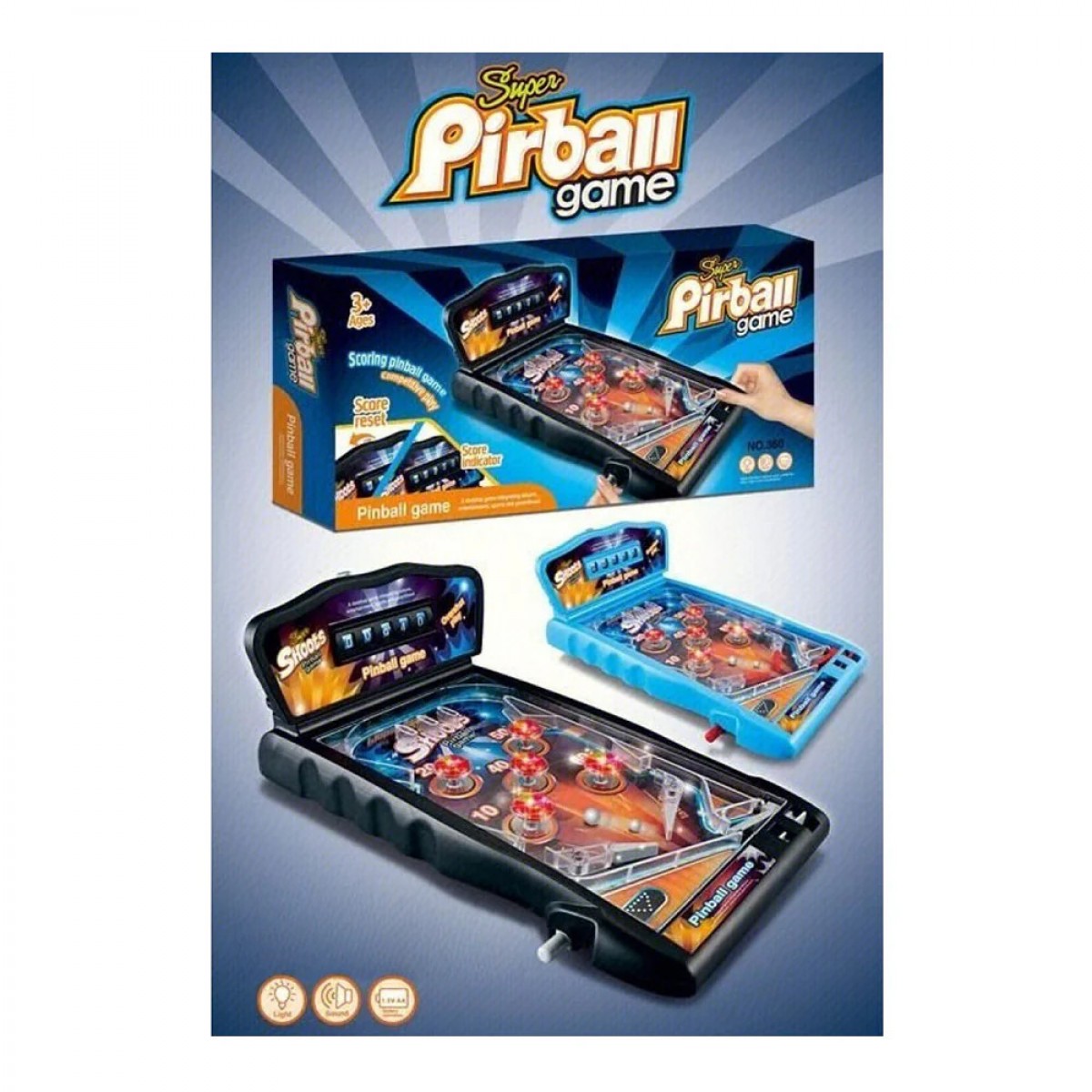 MARTIN TOYS PINBALL ΜΕ ΦΩΤΑ ΗΧΟΥΣ ΚΑΙ ΜΕΤΡΗΜΑ B/O 0008.360