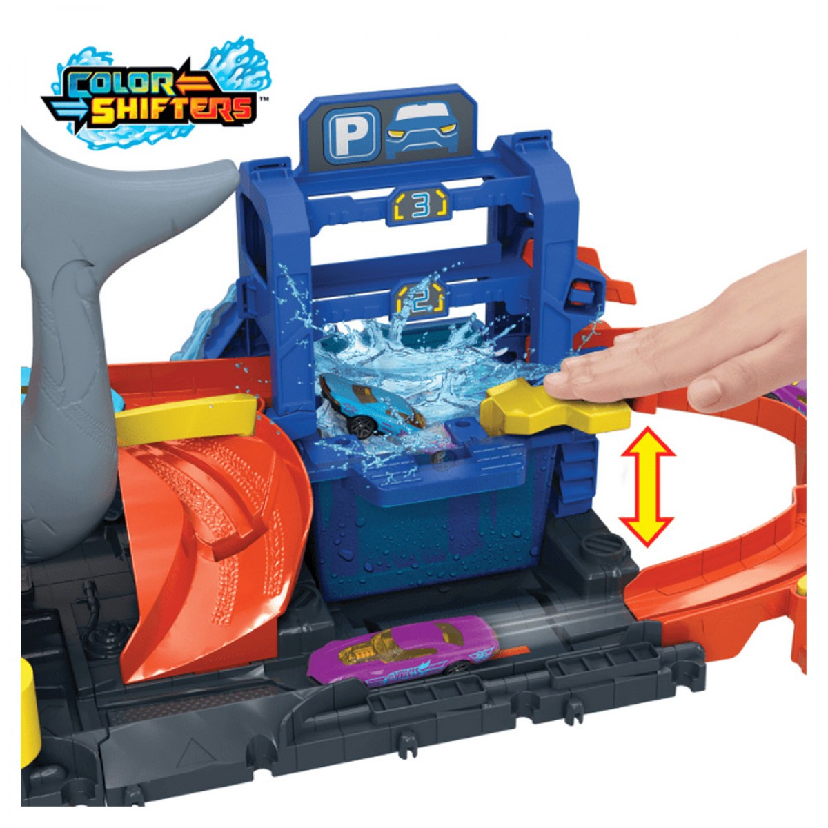 MATTEL HOT WHEELS CITY SHARK CAR WASH HTN82 MATTEL HOT WHEELS CITY SHARK CAR WASH HTN82