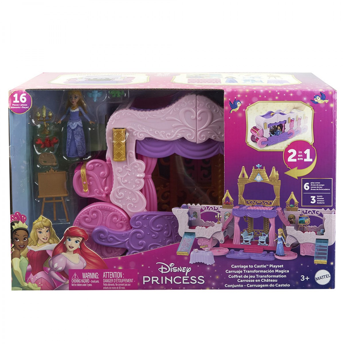 MATTEL DISNEY PRINCESS SD PLYST BG RVL CARRIAGE TO CASTLE HWX17 MATTEL DISNEY PRINCESS SD PLYST BG RVL CARRIAGE TO CASTLE HWX17