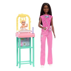 MATTEL BARBIE NEW ΠΑΔΙΑΤΡΟΣ  (ΜΕΛΑΧΡΙΝΗ) JCR71/JCR73