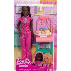 MATTEL BARBIE NEW ΠΑΔΙΑΤΡΟΣ  (ΜΕΛΑΧΡΙΝΗ) JCR71/JCR73