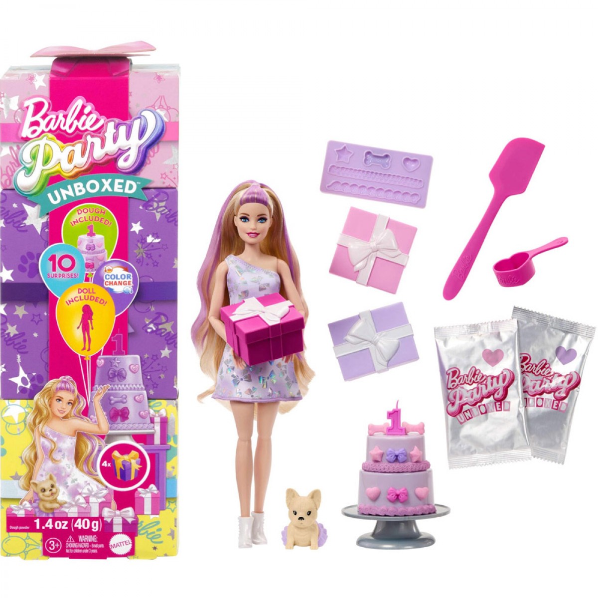 MATTEL BARBIE PARTY UNBOXED REVEAL (ΞΑΝΘΙΑ ΚΟΥΚΛΑ) JFG68/JFG70