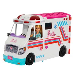MATTEL BARBIE ΚΙΝΗΤΟ ΙΑΤΡΕΙΟ ΑΣΘΕΝΟΦΟΡΟ HKT79
